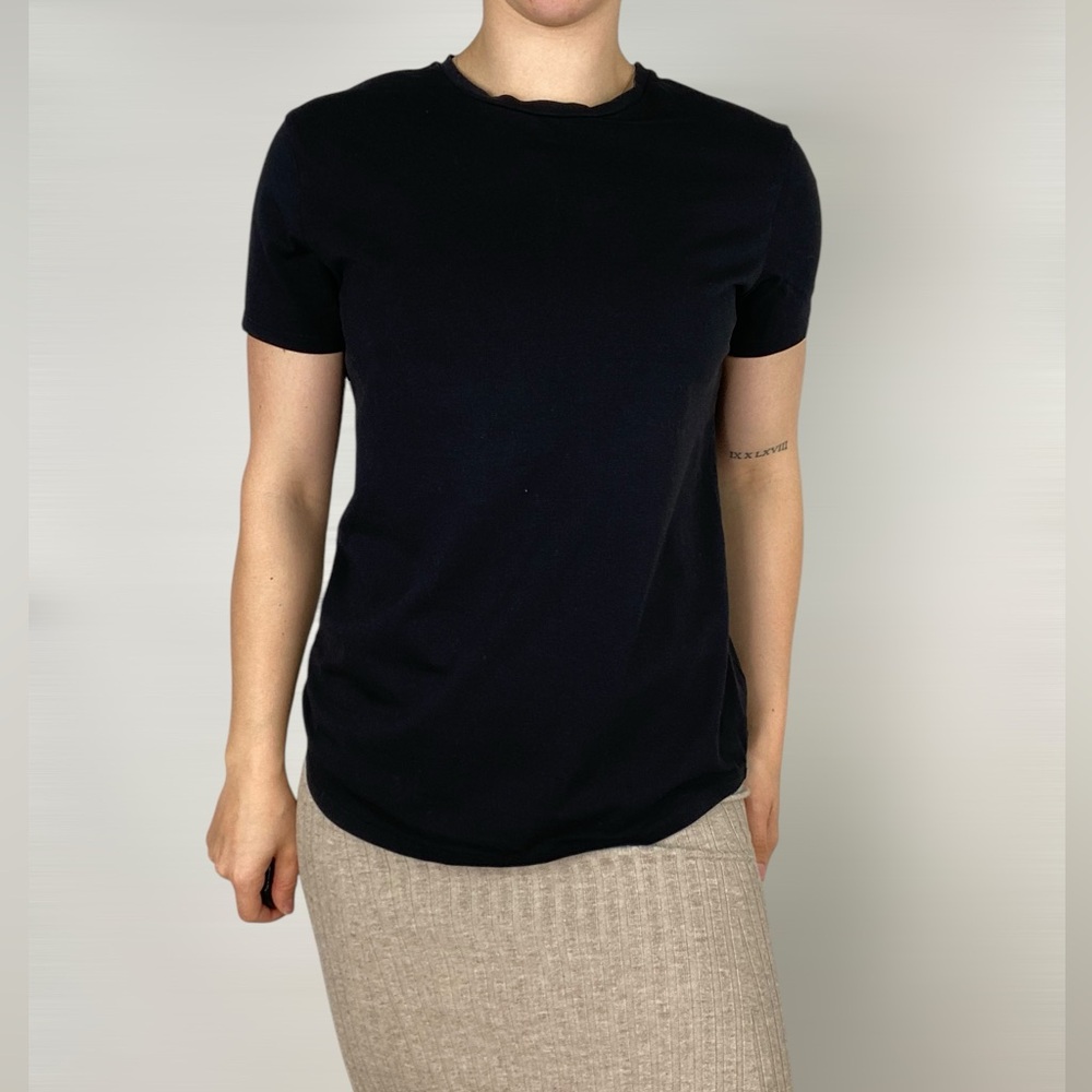 MONFRERE Dann Noir Premium Men’s Luxe‎ T Shirt Stretch Short Sleeve Casual